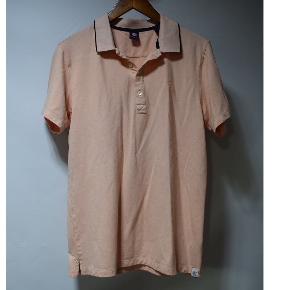 Scotch & Soda AMS Blauw Light Pink Stretch Polo Shirt Men's Medium